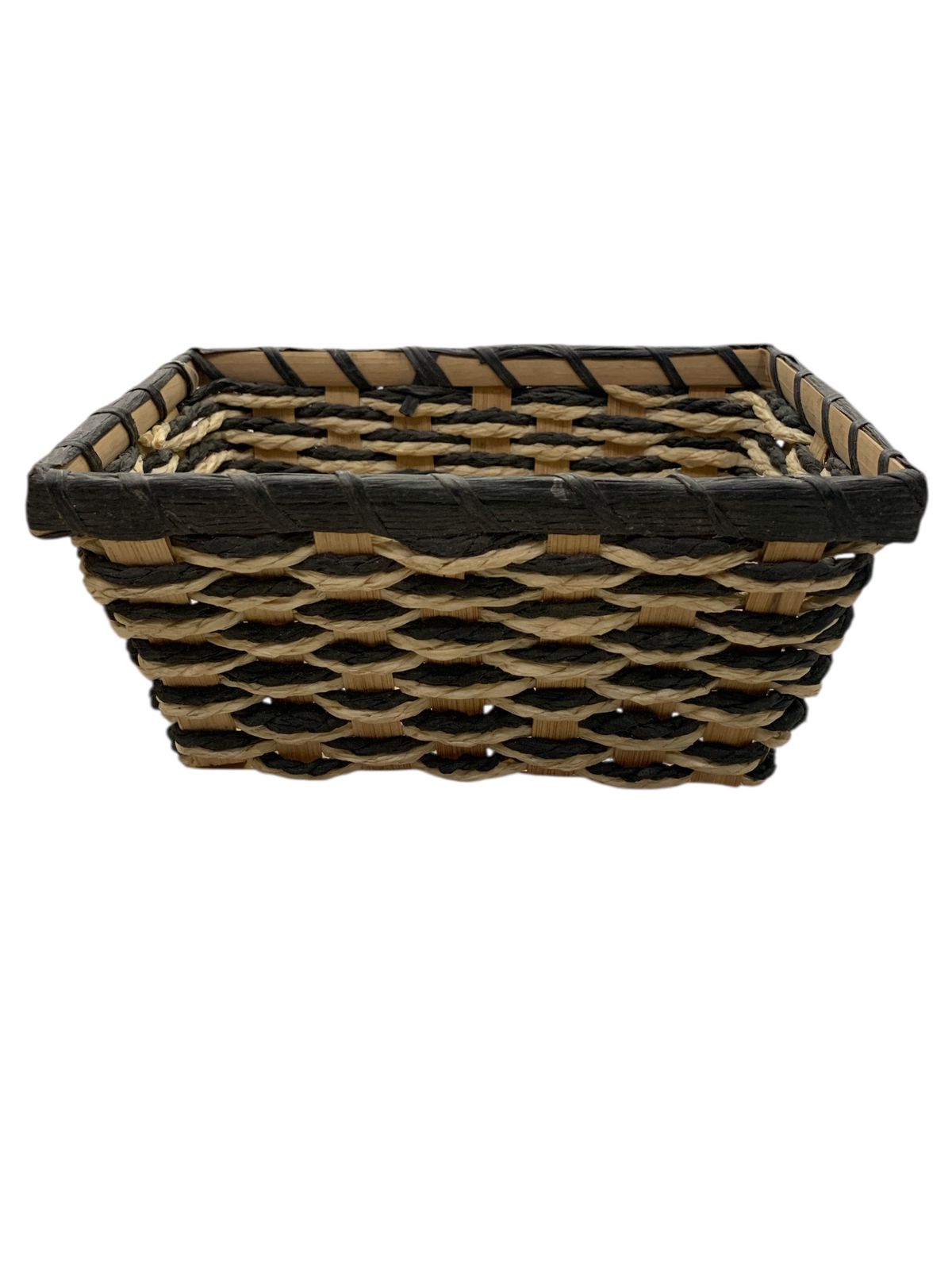Handwoven Natural Rectangular Storage Basket – Compact & Stylish Organizer