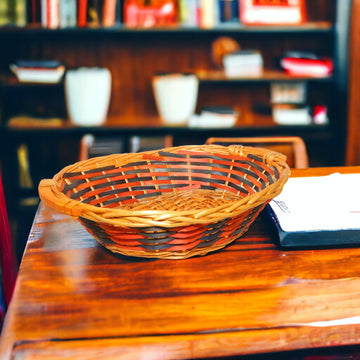 Oval Venner Red Blue Rattan Basket