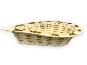 Ivory Elegance Drop Shape Basket