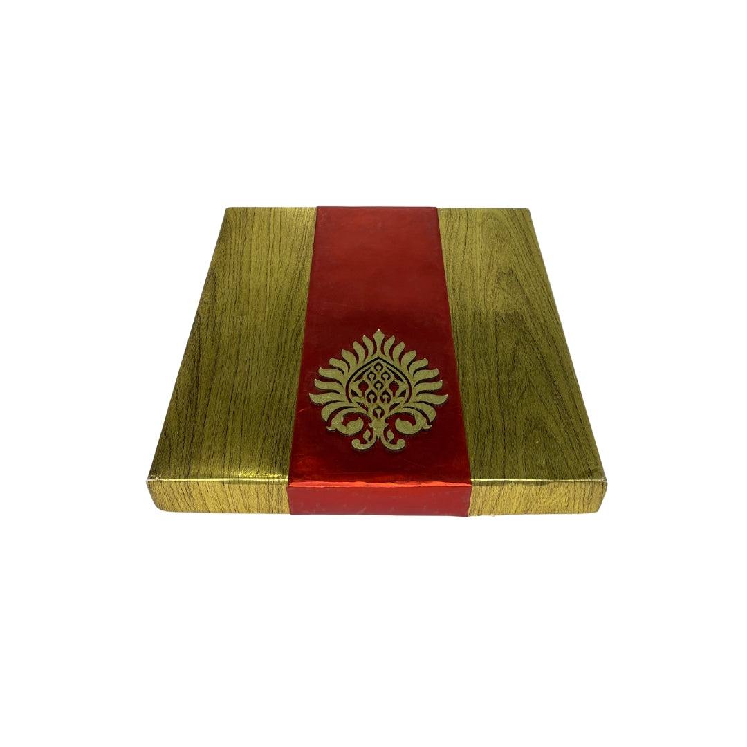 Metal Motif Four Partitions Dry Fruit & Chocolate Box