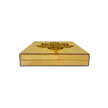 Laser Cut Floral Design Wooden Box
