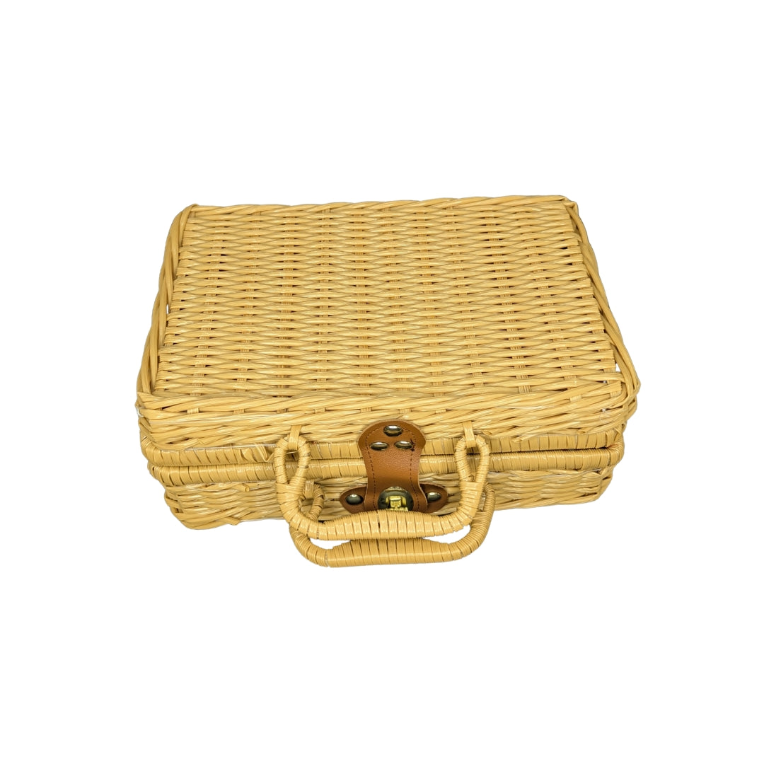 Ethnic Pattern Wooden Box with Locking Clasp