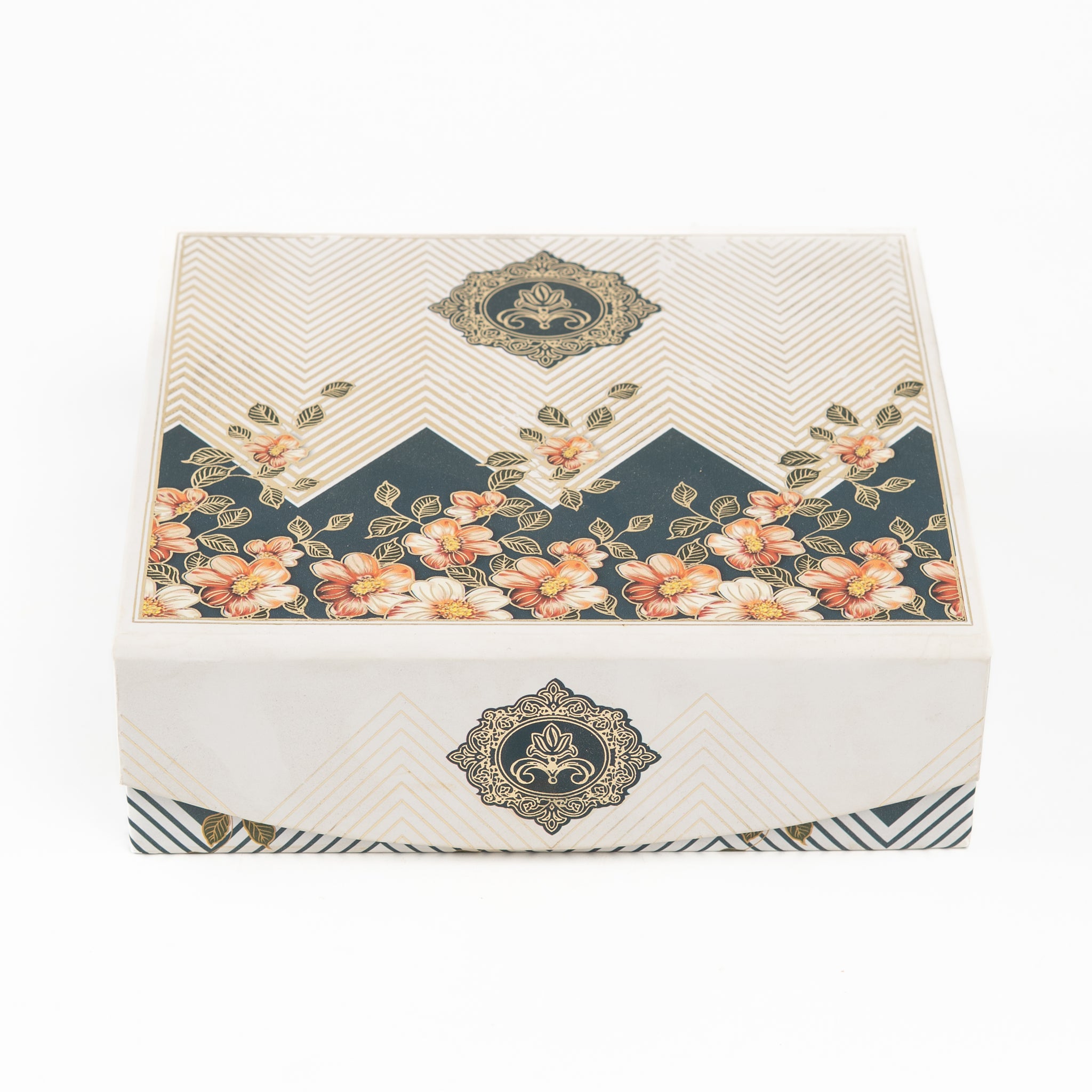 Floral Patterned Gift Box with Transparent Jars