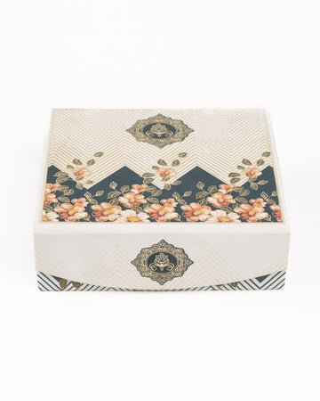 Floral Patterned Gift Box with Transparent Jars