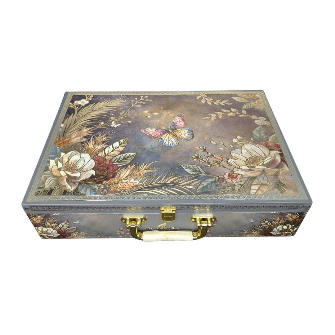 Luxury Floral Butterfly Gift Hamper Box Decorative Storage & Gifting Set