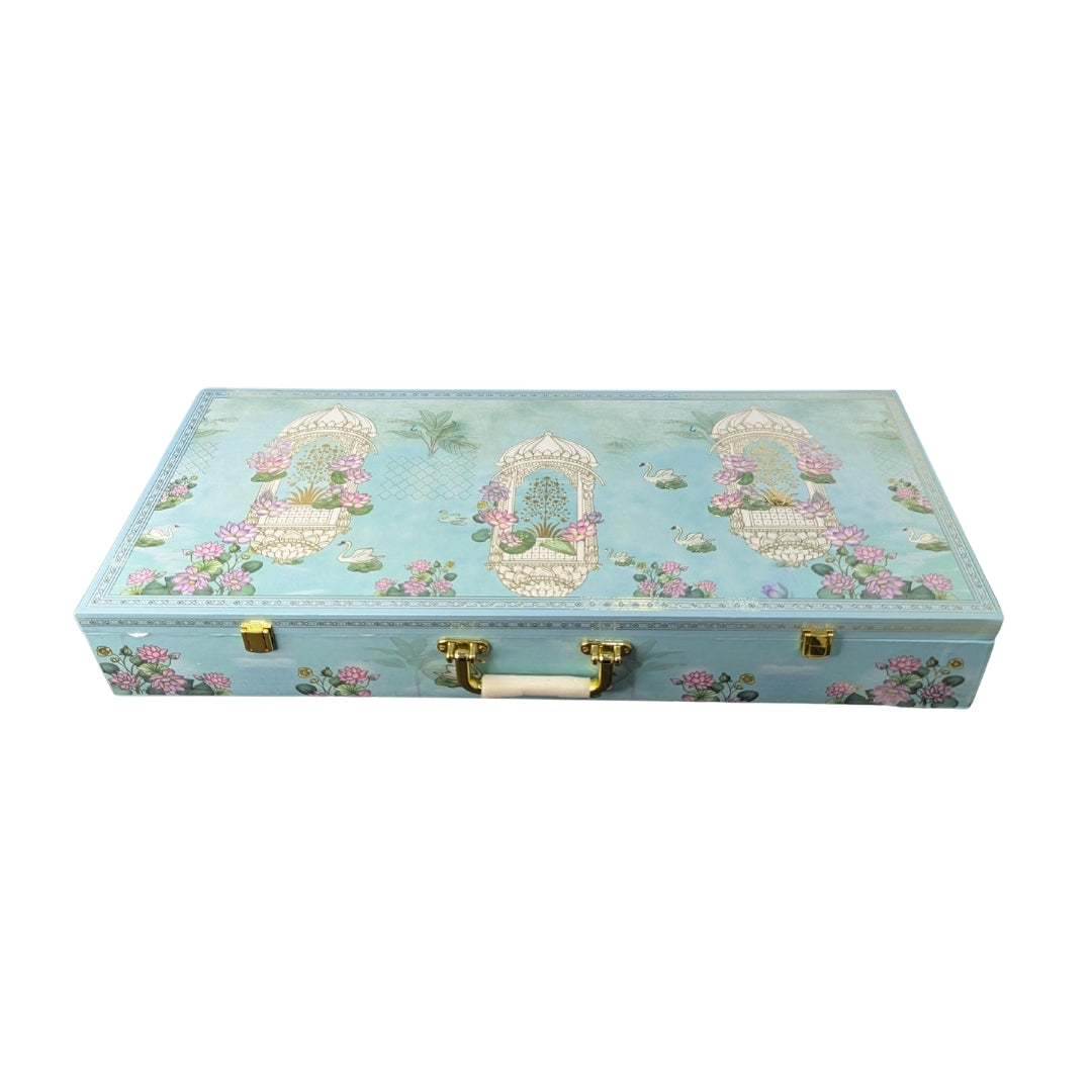 Royal Blue Indian Heritage Gift Hamper Box Premium Luxury Assorted Gif