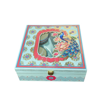 Pastel Blue Premium Gift Box 4 Jar Elegant Luxury Hamper