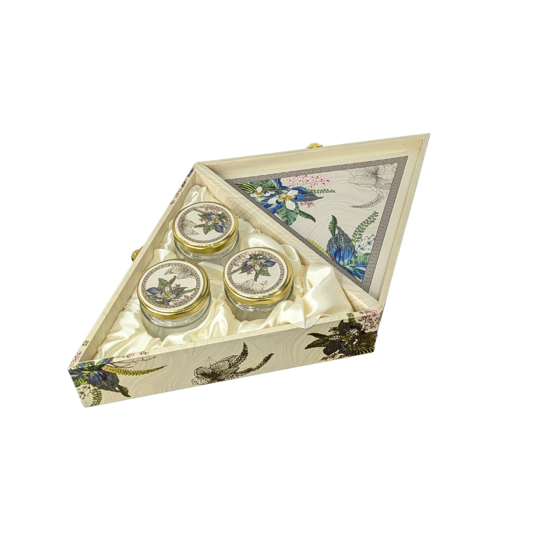 Floral Elegance Triangular Crysta Box