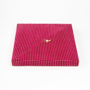 Velvet Feel Red Gift Box with Pearl Clasp