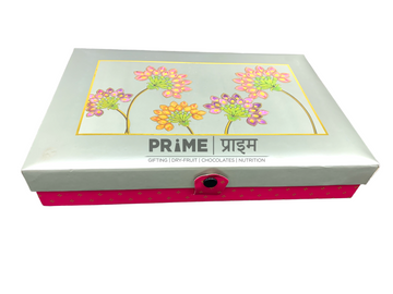 Floral Design Gift Box with Four Partitions