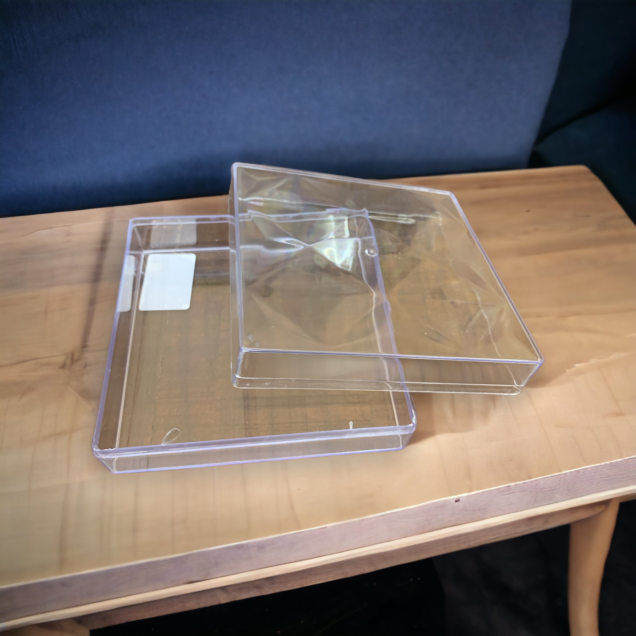 Square Clear Transparent Crystal Box(12.5cmx12.5cmx4.5 cm): 1 Nos