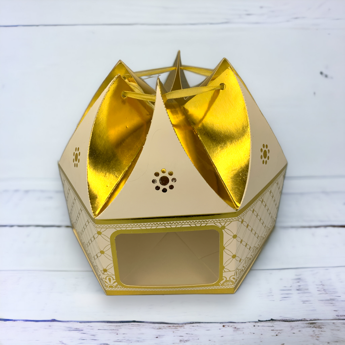 Printed Golden/Silver Crown Box