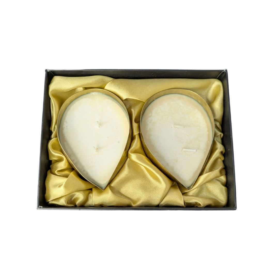 Heart Shaped Duo Glass Scented Candle Gift Set