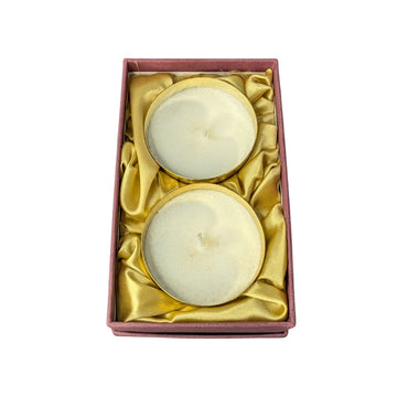 Luxury Golden Tealight Candle Set (Pack of 2)