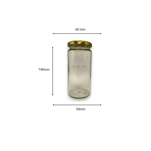 Round Ferns Glass Jar 63mm Lug 382 ml