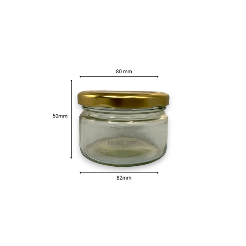 Round Glass Jar Salsa with Metal Lug Cap