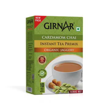GIRNAR Instant Chai Premix With Organic Jaggery 10 Sachet Pack
