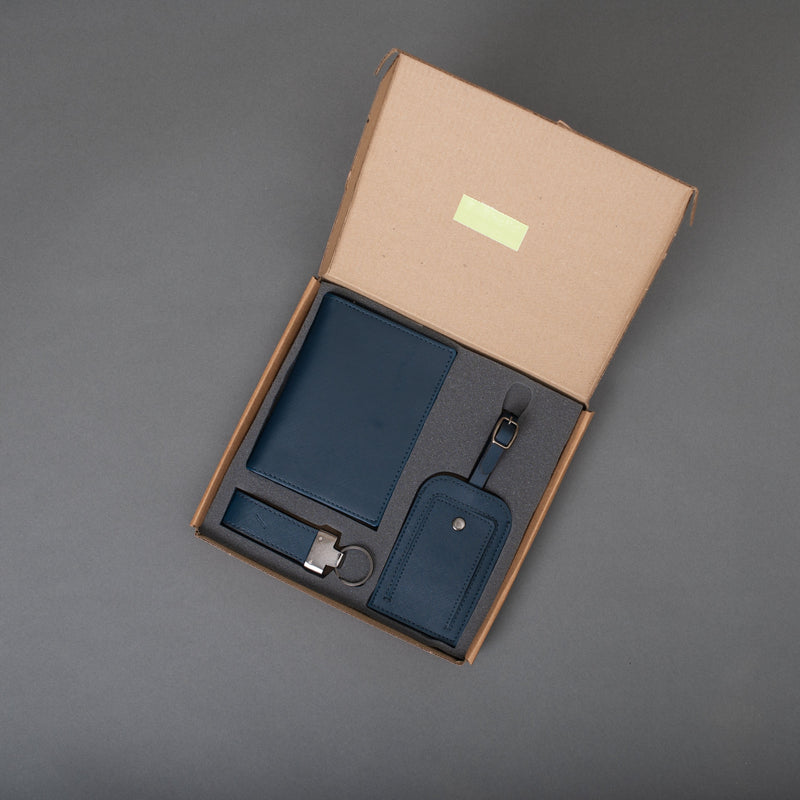 Oblique JFK Gift Set Passport Case/Luggage Tag/Keychain: 1N