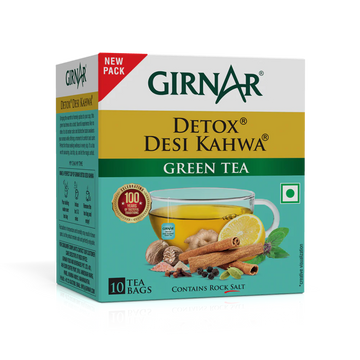 GIRNAR Green Tea Bags Detox Desi Kahwa