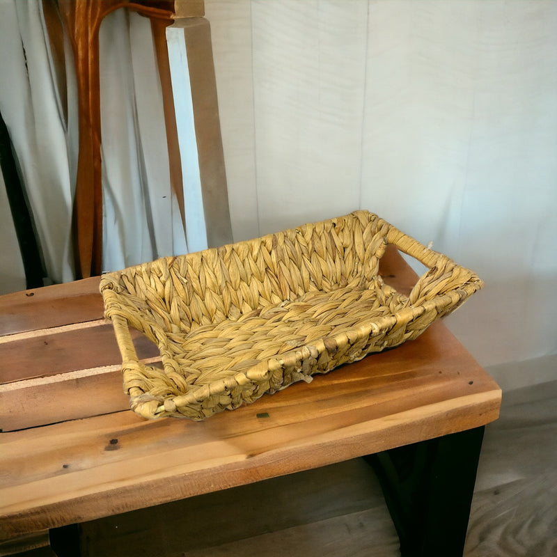 Rectangular Canoe Basket with Handles