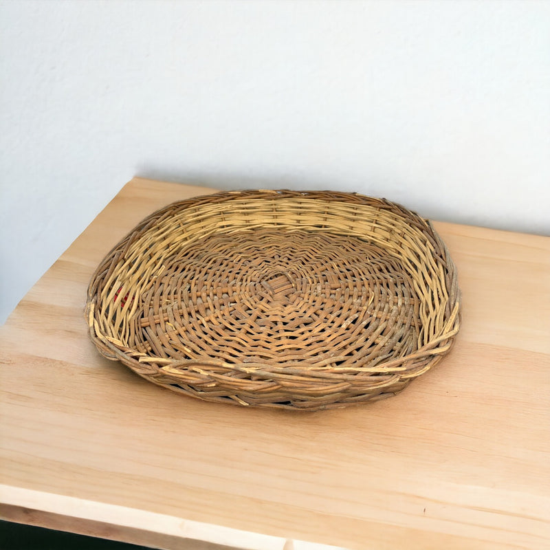 Round Handcrafted Bamboo Basket