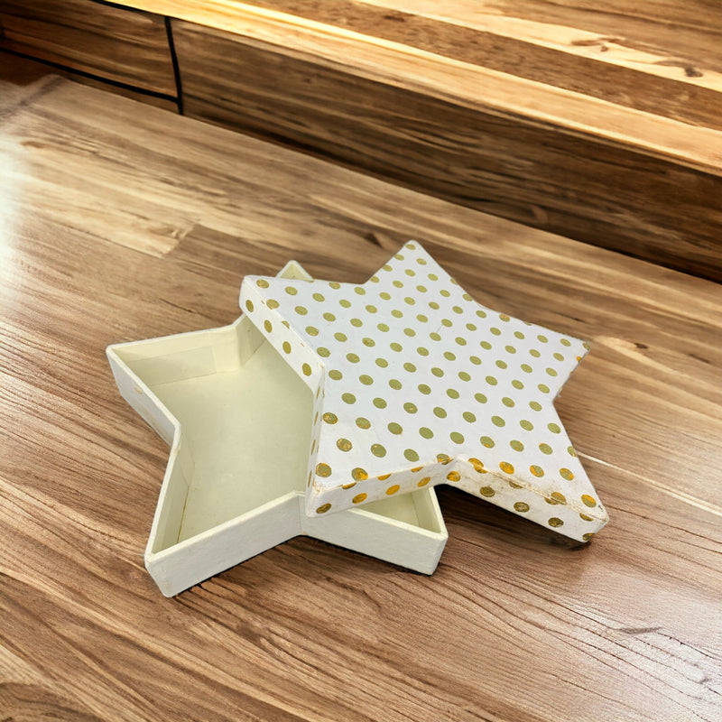 Star Shaped Design Printed Hardpaper Box
