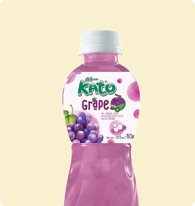 Kato Grape Juice With Nata De Coco 320ml - PET Bottle