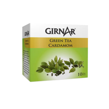 Girnar Green Tea Cardamom 10 Tea Bags - Box
