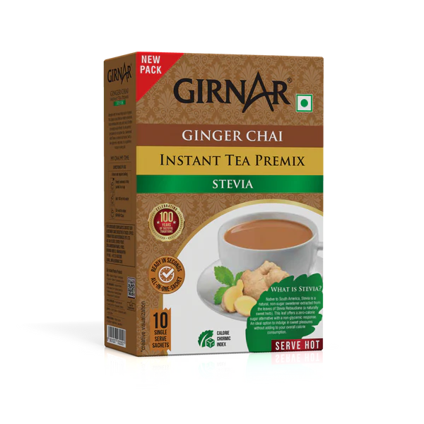 GIRNAR Instant Tea Premix 10 Sachets Stevia Pack