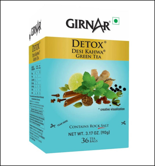 Girnar Detox Desi Kahwa 36 Tea Bags - Box