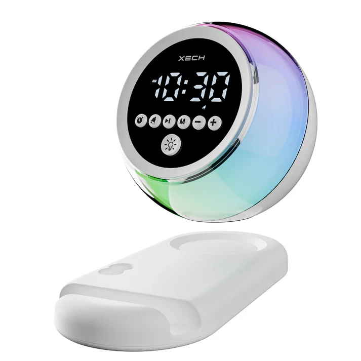 XECH AuraGlow Smart LED Alarm Clock with Bluetooth Speaker & Night Lamp