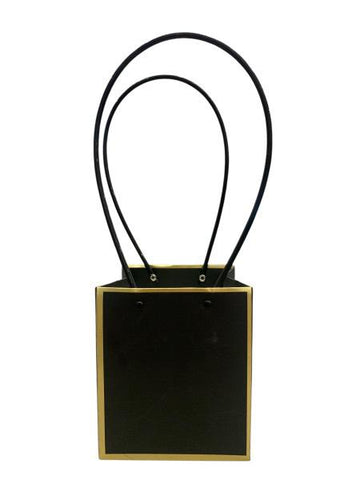 Black and Gold Square Designer Paper Bag