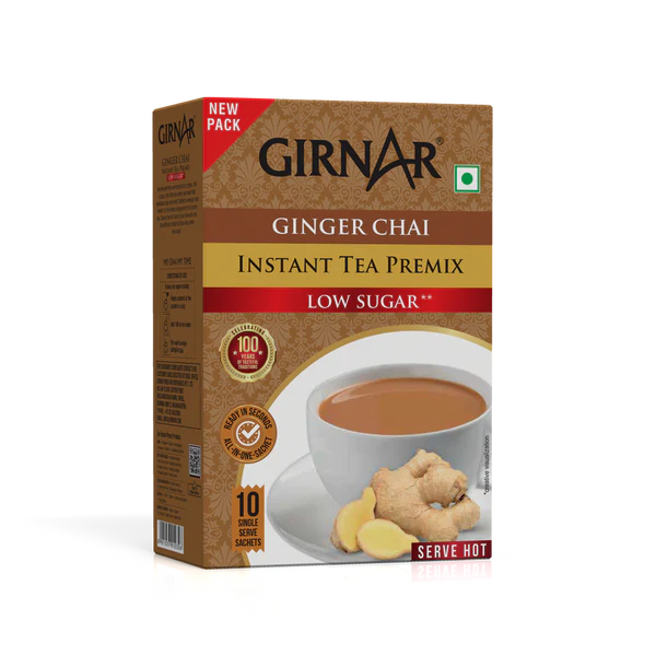 GIRNAR Instant Tea Premix 10 Sachets Low Sugar Pack