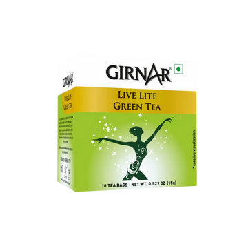 GIRNAR Green Tea Bags Live Lite 10 Sachet Pack