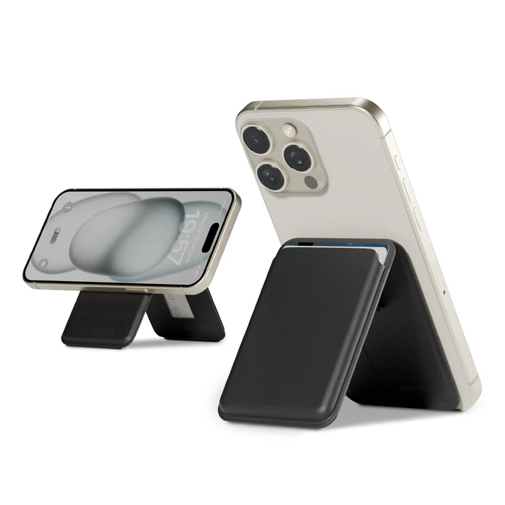 Magnetic PU Leather Card Holder Wallet for Smartphones