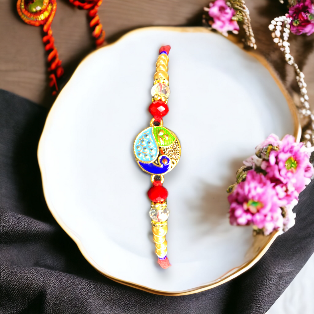 "Glimmering Gems" Rakhi