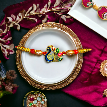 Peacock Plumes" Rakhi