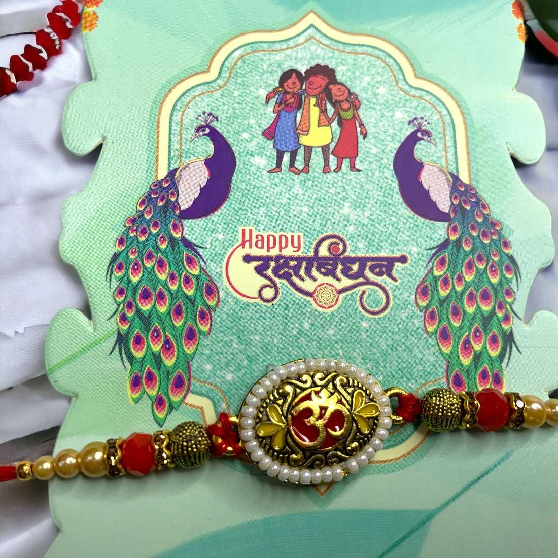 "Ethnic Om Adorn" Rakhi