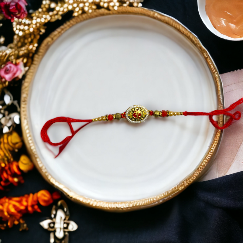 "Ethnic Om Adorn" Rakhi