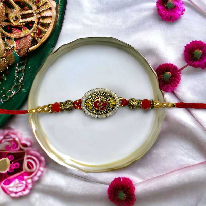 "Ethnic Om Adorn" Rakhi