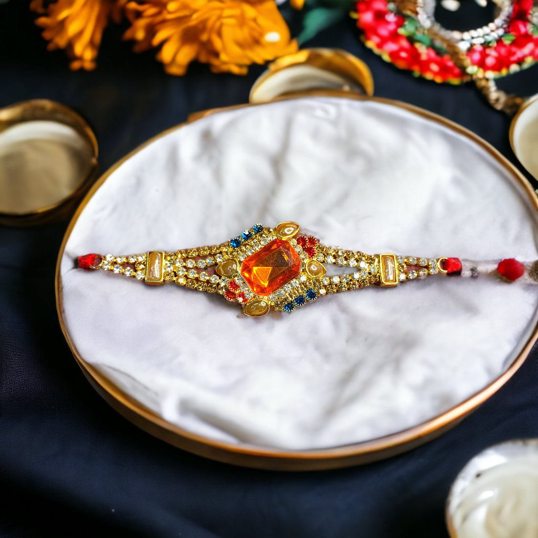 Designer Stone Bhaiya Rakhi