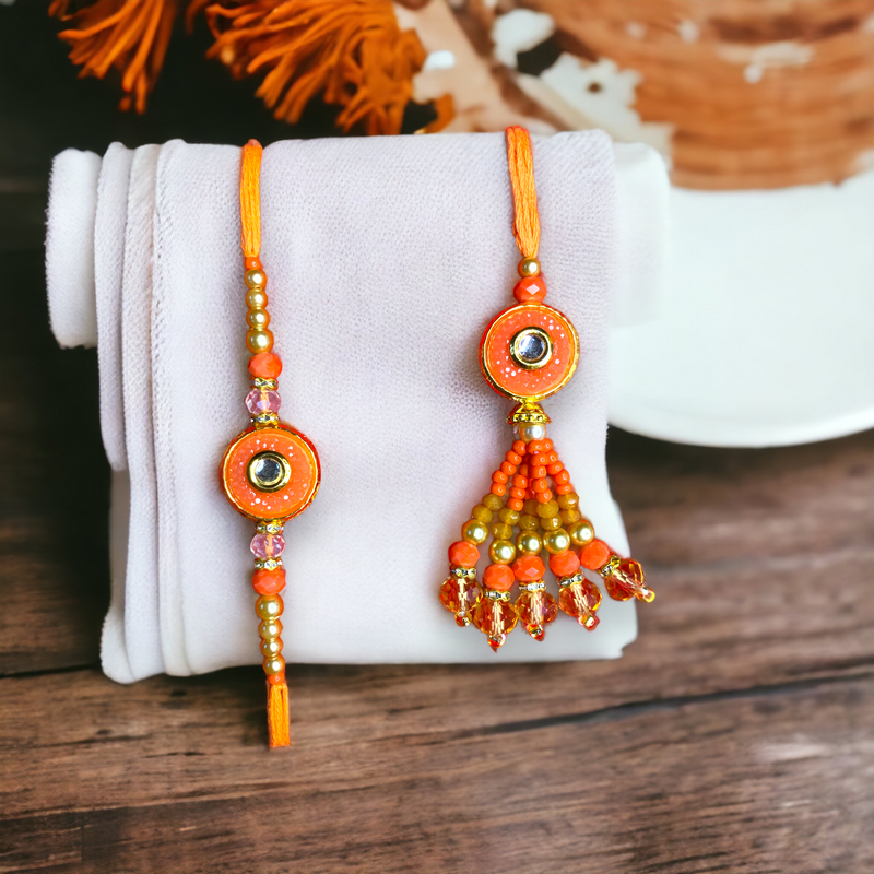 "Elegant Togetherness" Bhaiya Bhabhi Rakhi Set