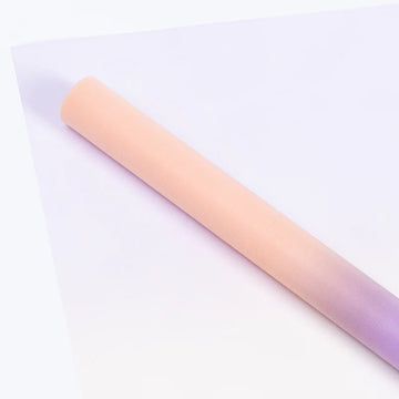 Twin Tone Tulle Fabric Peach Purple Net Roll