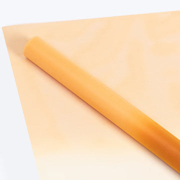 Twin Tone Tulle Fabric Orange Brown Net Roll