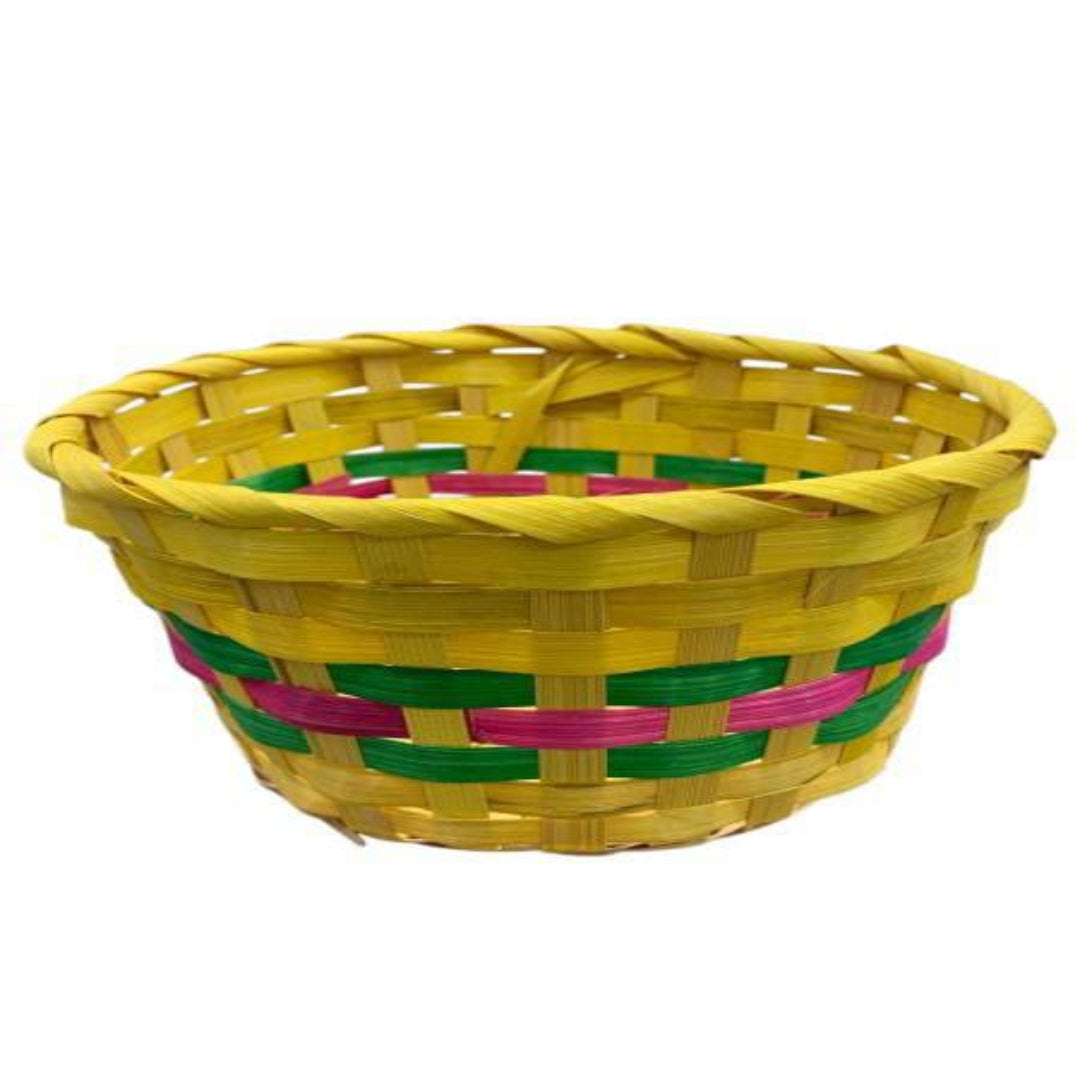 Bamboo Rattan Round Basket