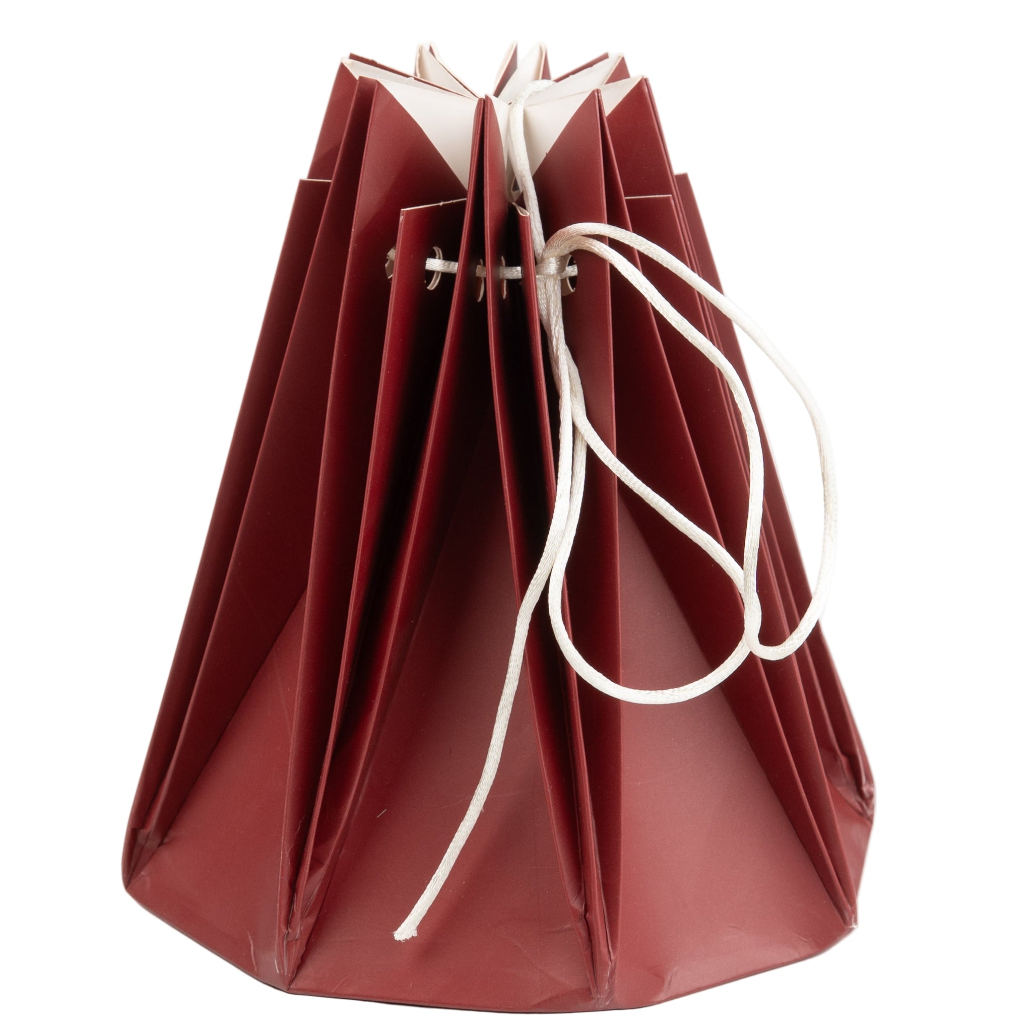 Origami Style Foldable Paper Box with Drawstring