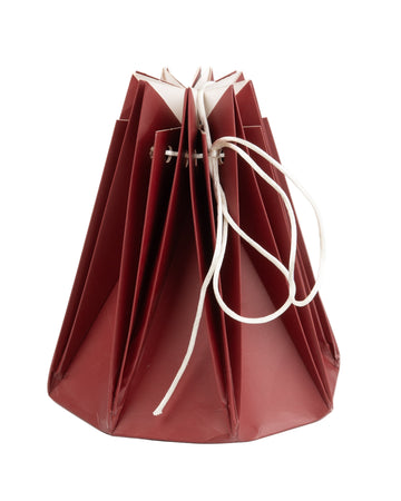 Origami Style Foldable Paper Box with Drawstring