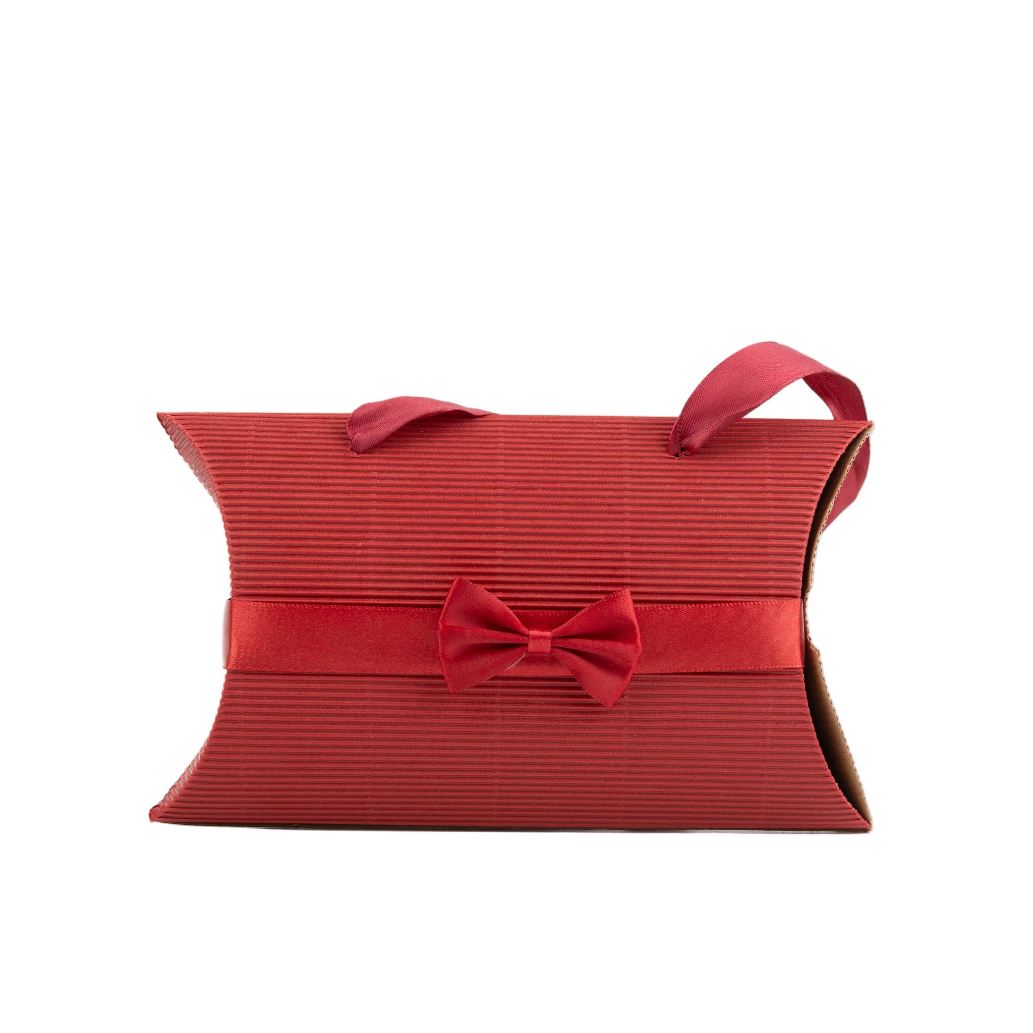 Stylish Foldable Gift Pillow Box with Ribbon Bow