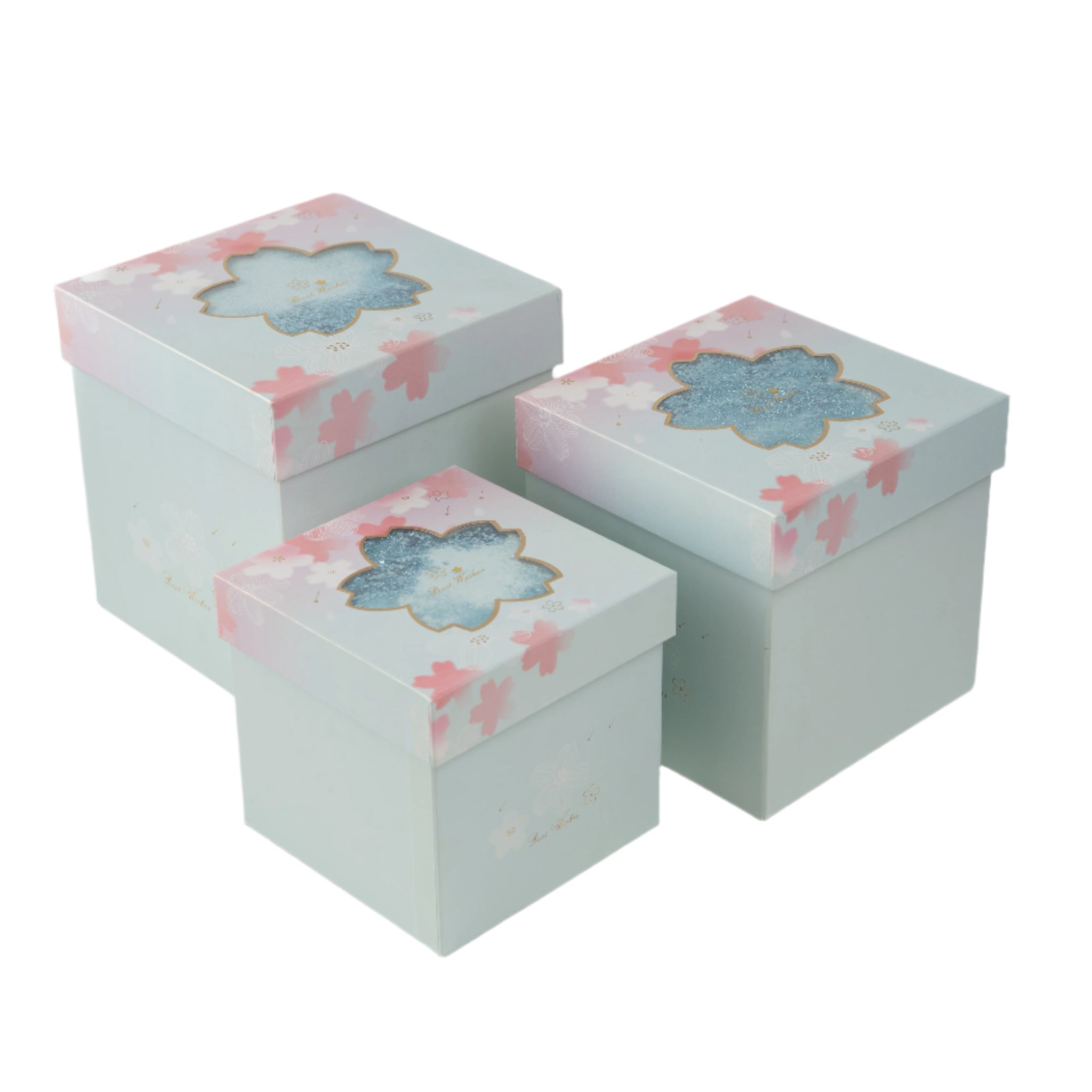 Sakura Blossom Glitter Paper Box