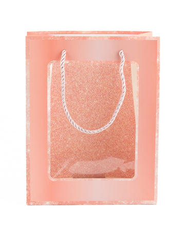 Assorted Colour Glitter Window Paper Bag